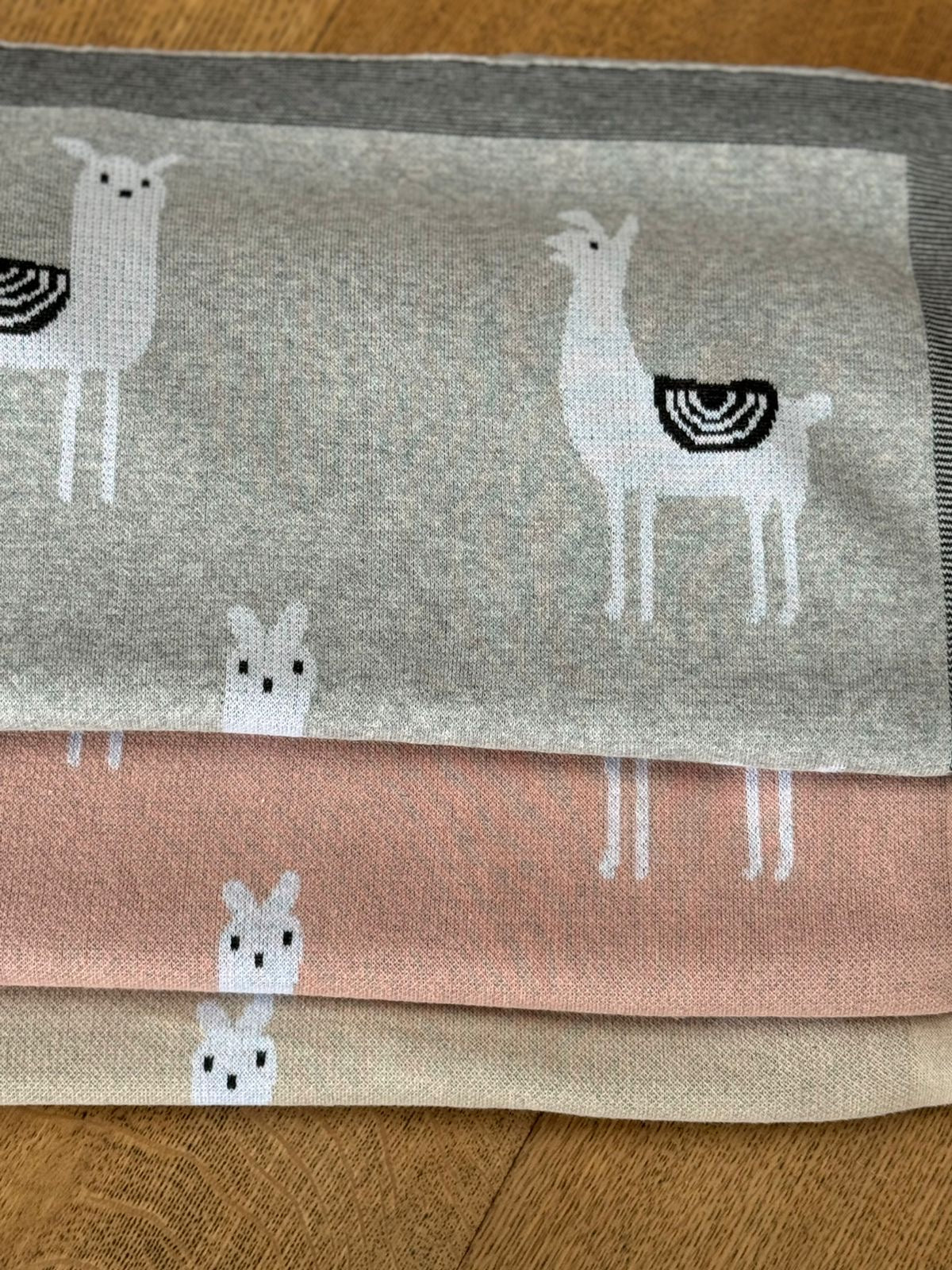 Alpaca Pattern Baby Blanket