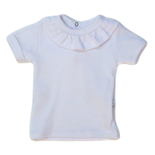 Ruffled Collar -Short Sleeve Tee