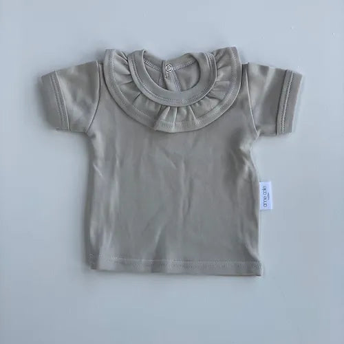 Ruffled Collar -Short Sleeve Tee