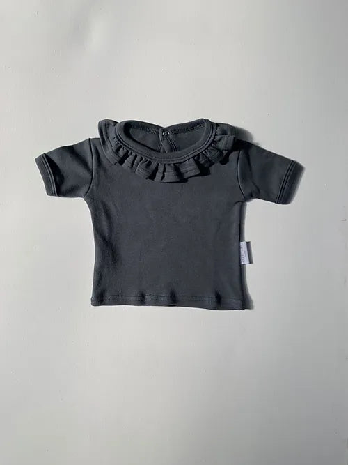 Ruffled Collar -Short Sleeve Tee