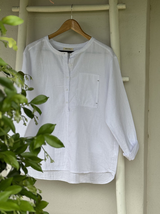 Linen White L/S Shirt